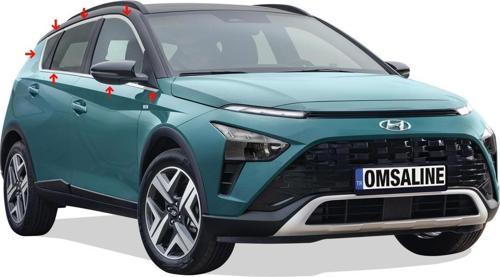 Hyundai Bayon Krom Cam Çerçevesi 14 Parça 2021 ve Sonrası