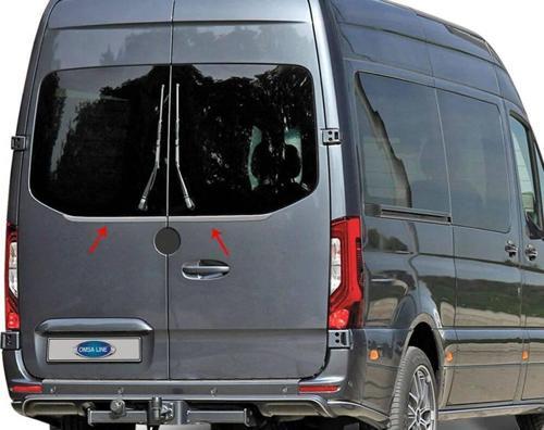 Mercedes Sprinter W907 Krom Arka Cam Alt Çıtası 2 Parça Çift Kapı 2018 ve Sonrası