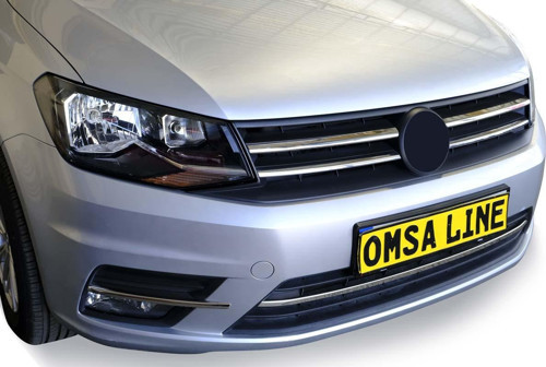VW Caddy Minivan Krom Ön Tampon Çıtası 3 Parça 2015-2019 Arası