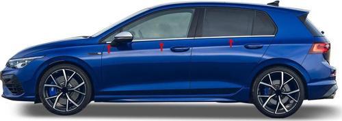 VW Golf 8 Krom Cam Alt Çıtası 6 Parça 2020 ve Sonrası