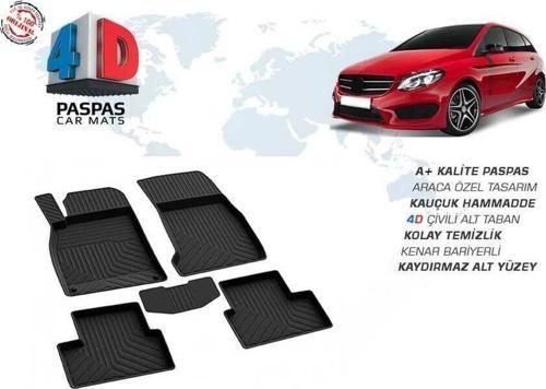 Mercedes B Class W246 4D Havuzlu Paspas Siyah 2012 ve Sonrası