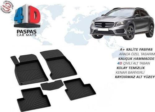 Mercedes GLA Class 4D Havuzlu Paspas Siyah 2013 ve Sonrası