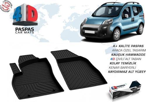 Peugeot Bipper 4D Havuzlu Paspas Siyah Ön 2 Parça 2008 ve Sonrası