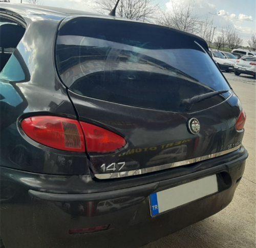 Alfa Romeo 147 Krom Bagaj Alt Çıtası Formlu Paslanmaz Çelik