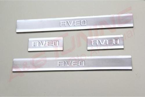 Chevrolet Aveo HB Krom Kapı Eşiği 4 Prç. 2011 ve Sonrası Paslanmaz Çelik