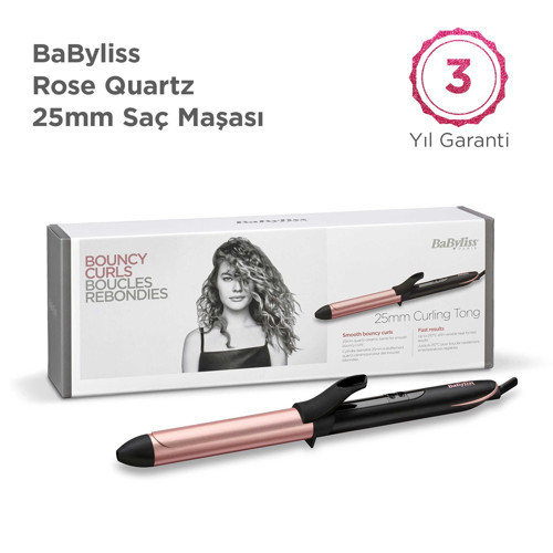 Rose Quartz 25Mm Tong Saç Maşası-C451E Siyah