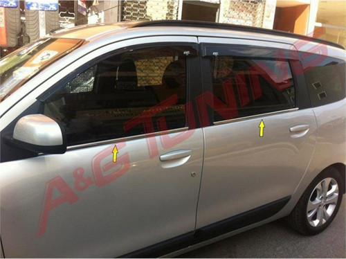 Dacia Lodgy Krom Cam Çıtası Tk 2012 Üzeri 4Prç Paslanmaz Çelik