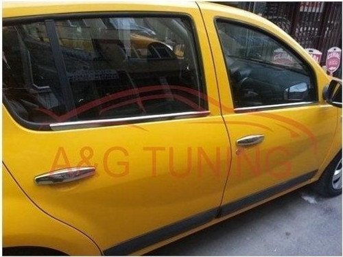 Dacia Sandero Krom Cam Çıtası Tk 2007-2012 4Prç Paslanmaz Çelik