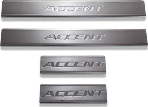 Hyundai Accent Blue Krom Kapı Eşiği Takımı 4 Prç Paslanmaz Çelik