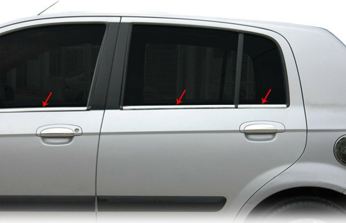 Hyundai Getz Krom Cam Çıtası Tk 2002 Üzeri 6Prç Paslanmaz Çelik