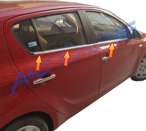 Hyundai i20 Krom Cam Çıtası 6 Parça 2012 - 2014 Paslanmaz Çelik