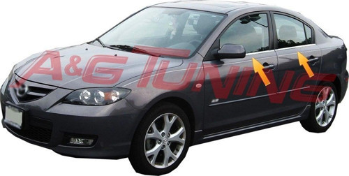 Mazda 3 Sedan Cam Çıtası 4 Prç. Paslanmaz Çelik 2003-2009