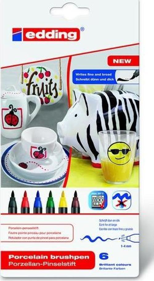Standart Renkler 6'lı Set Porselen Kalemi