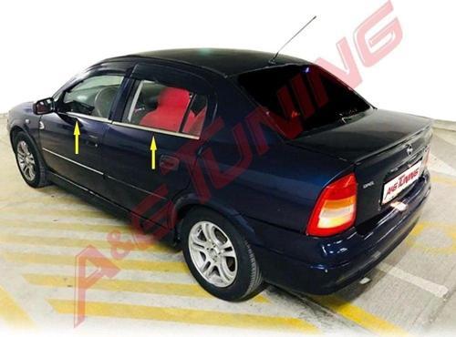Opel Astra G SEDAN Krom Cam Çıtası Tk 2001-2009 4Prç Paslanmaz Çelik