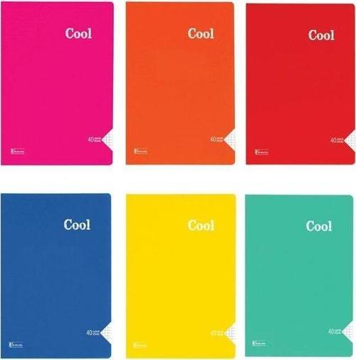 A4 40 Yaprak Kareli PP Kapak Dikişli Cool Defter 321802-99