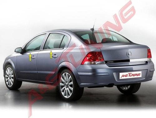 Opel Astra H SEDAN Krom Cam Çıtası 2008 Üzeri 4Prç Paslanmaz Çelik