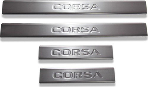 Opel Corsa D Krom Kapı Eşiği Takımı 2006 Üzeri Paslanmaz Çelik