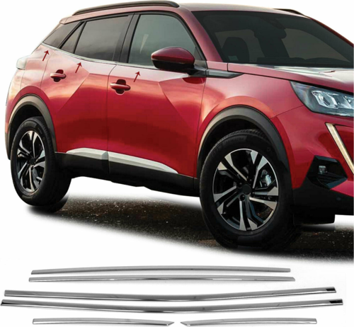 Peugeot 2008 Krom Cam Çıtası 6 Parça 2019 ve Üzeri