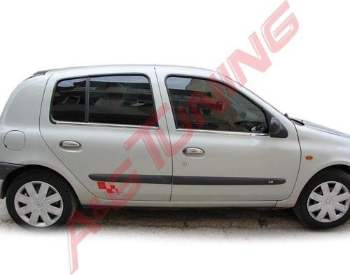 R. Clio 2 HB Krom Cam Çıtası Tk 1999-2006 4Prç Paslanmaz Çelik