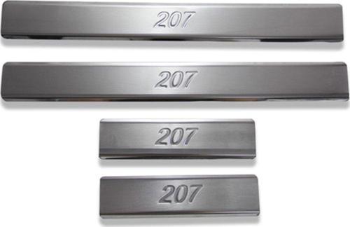 Peugeot 207 Krom Kapı Eşiği Takımı 2006-2012 Paslanmaz Çelik