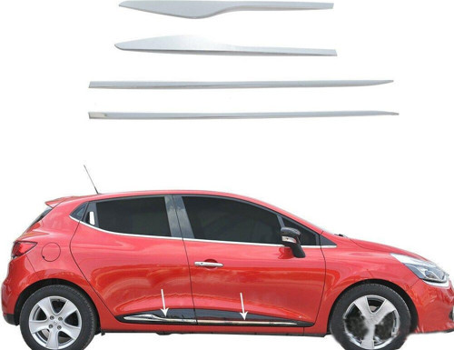 Renault Clio 4 HB Krom Kapı Çıtası Tk 4Prç Paslanmaz Çelik