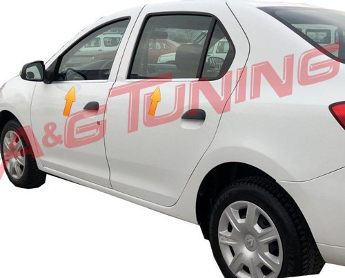 Renault Symbol Krom Cam Çıtası 2013 Üzeri 4 Prç. Paslanmaz Çelik