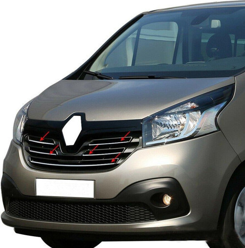 Renault Trafic Krom Ön Panjur 2015 - 2022 Arası 5Prç Paslanmaz Çelik