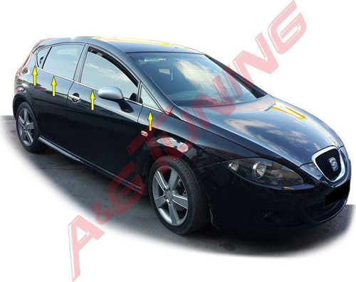 Seat Leon Krom Cam Çıtası 2006-2012 8 Prç Paslanmaz Çelik