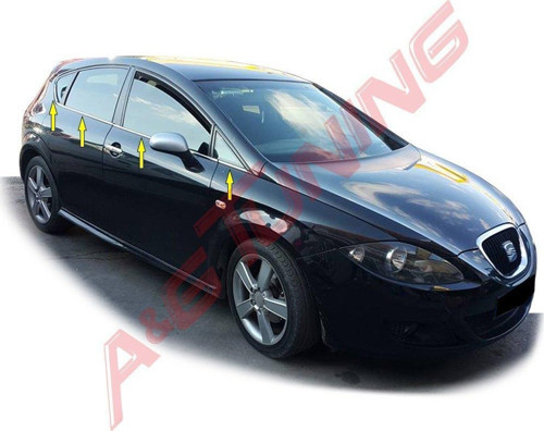 Seat Leon Krom Cam Çıtası 2006-2012 8 Prç Paslanmaz Çelik