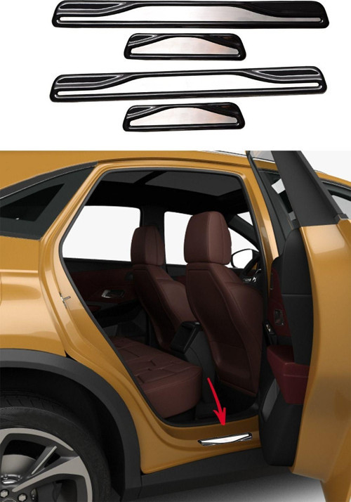 Toyota Corolla Krom Kapı Eşik Koruması 2014 Üzeri 4 Parça