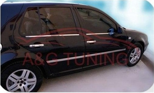 VW Golf 4 Krom Cam Çıtası Tk 1998-2004 4Prç Paslanmaz Çelik