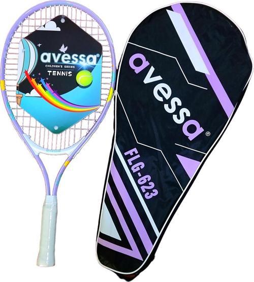 Flg-623L Tek Parça Ahtapot Desenli Tenis Raket Set Lila