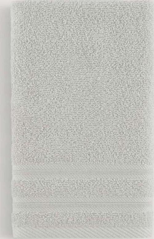 Pure Bukle Bordürlü Havlu Açık Grı 30X50