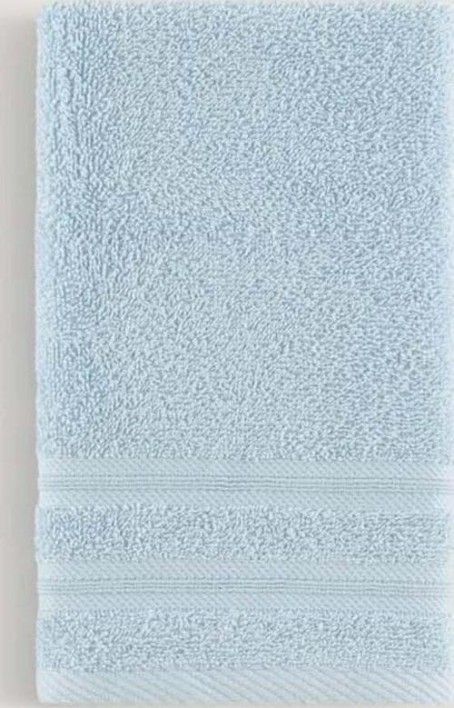 Pure Bukle Bordürlü Havlu Açık Mavı 30X50