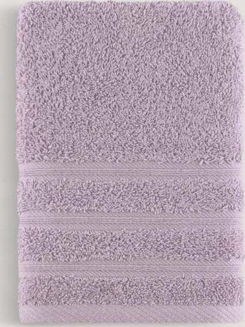 Pure Bukle Bordürlü Havlu Koyu Lıla 50X90