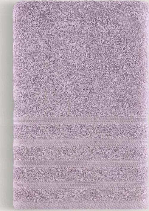 Pure Bukle Bordürlü Havlu Koyu Lıla 70X140