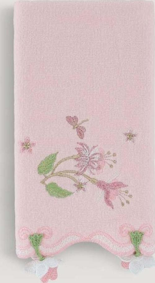 Kadıfe Nakıslı Çeyız Havlusu Pudra 50X85 Cm
