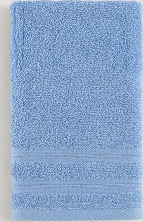 Pure Bukle Bordürlü Havlu Mavı 30X50