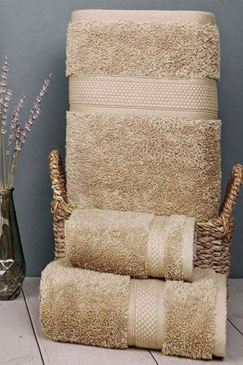 Terra Bukle Bordürlü 2Lı Set Vızon 33X33