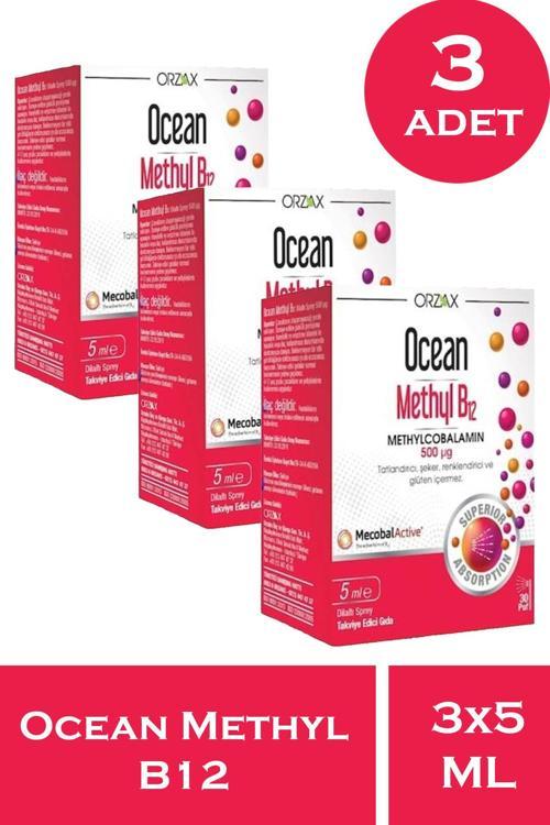 Ocean Methyl B12 Sprey 500 mcg 5 ml 3 Adet