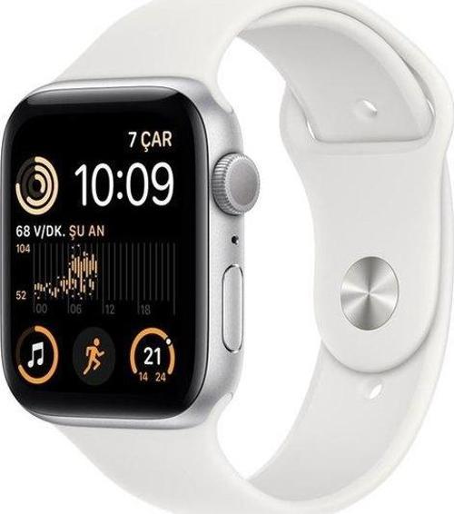 Watch SE 2.nesil GPS 44mm Silver Aluminium Case with White Sport Band - MNK23TU/A
