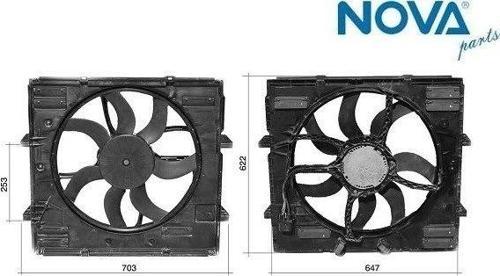 2H0121203K Fan Motoru & Çerçevesi Set - Amarok 2010-2016
