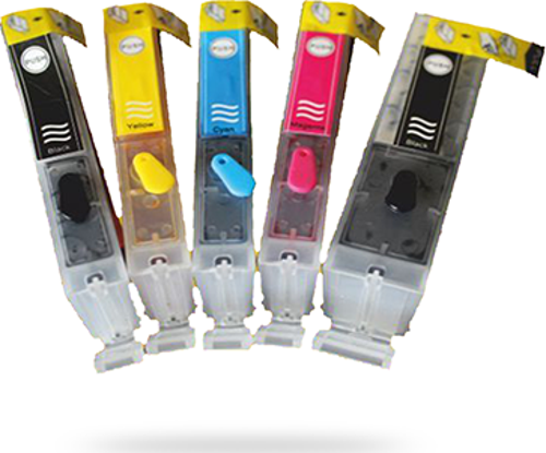5 RENK CANON PGI 570/571 UYUMLU Kolay Dolan Kartuşlar- Uyumluluk Pixma MG 5700 Serisi : MG5750 MG575