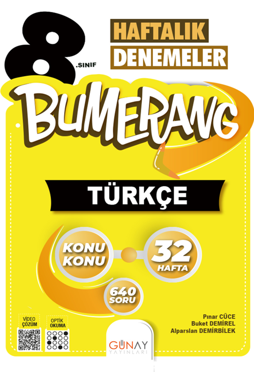 8.Sınıf Bumerang 32 Haftalık Türkçe Denemeleri