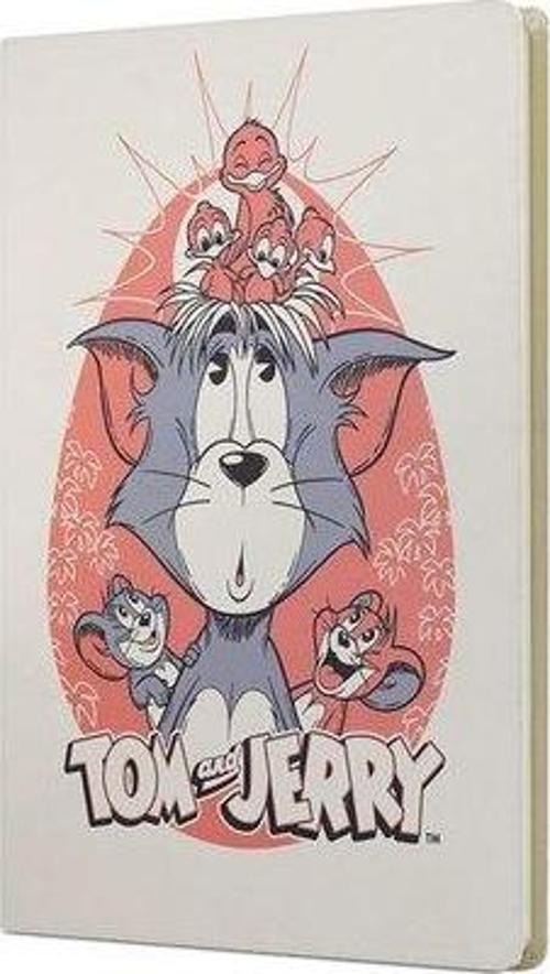 Tom And Jerry Sert Kapak Butik Defter Krem 80 Yaprak 15 x 21 DFT-388111