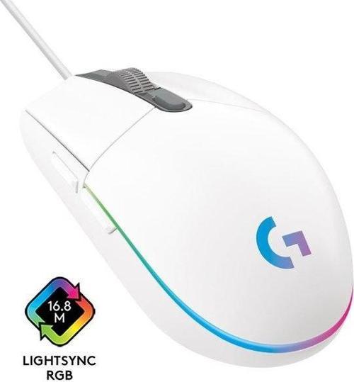 G G203 Lıghtsync RGB Aydınlatmalı 8000 Dpı Kablolu Oyuncu Mouse - Beyaz