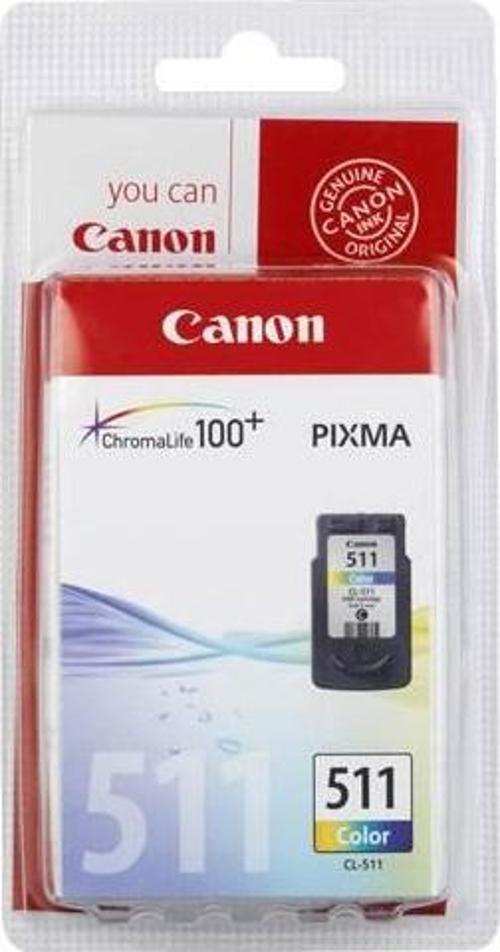 Canon CL 511 RENKLİ Orjinal Kartuş (Bitmeyen Kartuş sistemine uyumlu, Delinmiş ve hazır olarak) - MP