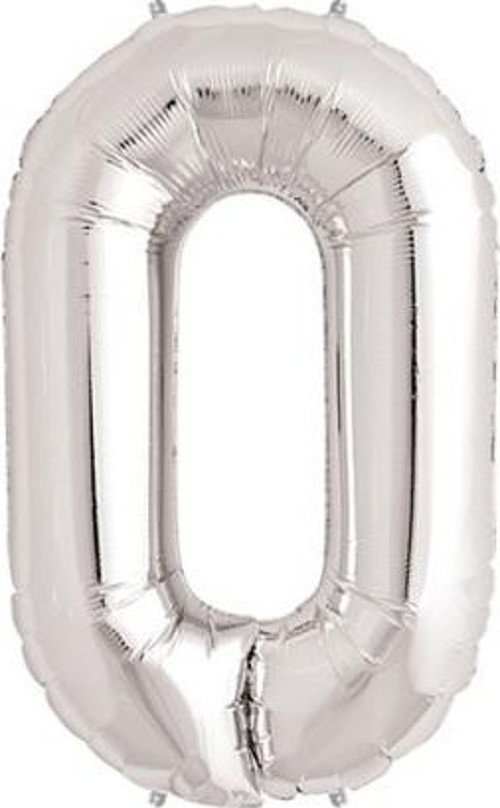 Gümüş Rengi Folyo Rakam Balon 1 Metre