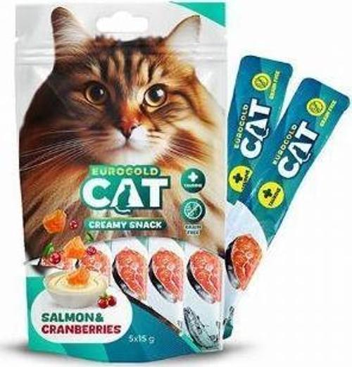 Cat Sıvı Kedi Ödülü Somon - Kızılcık 5x15Gr