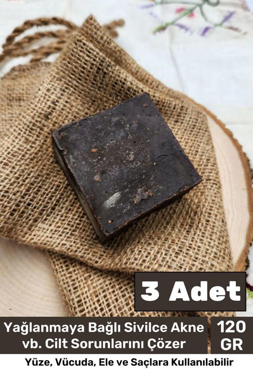%100 Doğal Güzel Kokulu El Yüz Saç Vücut Cilt Orijinal Bitkisel Ardıç Katranı Sabunu 120G - 3 Adet
